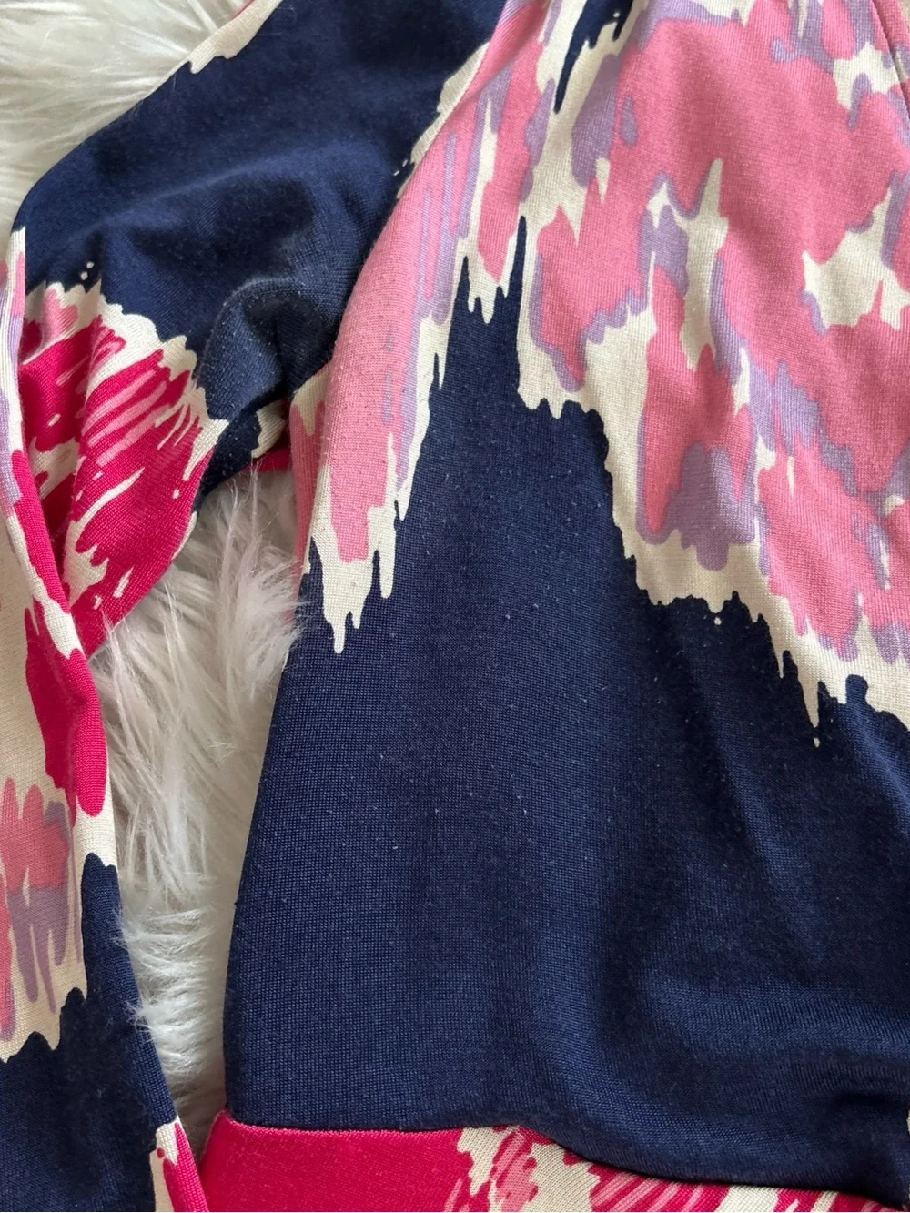 Lilly Pulitzer Pink & Navy Floral faux Wrap dress